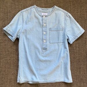 SATURDAYS NYC Light Wash Denim Henley